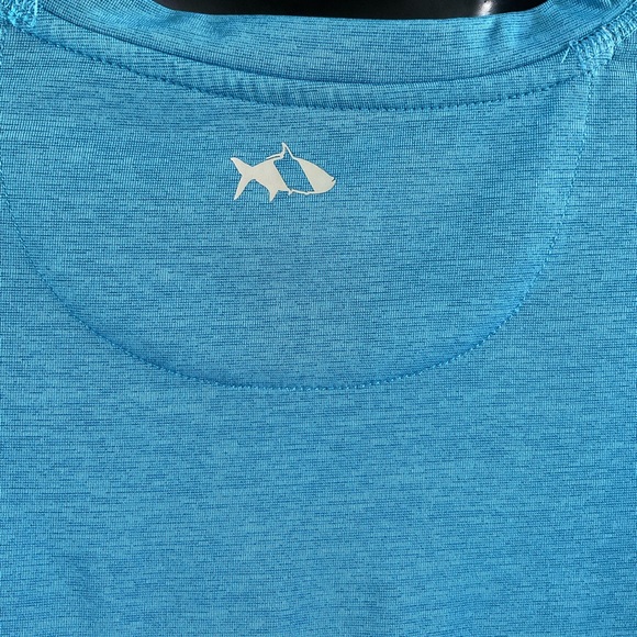 Fish Hippie Co. Blue  performance casual shirt Size Large (F1) - Picture 5 of 9